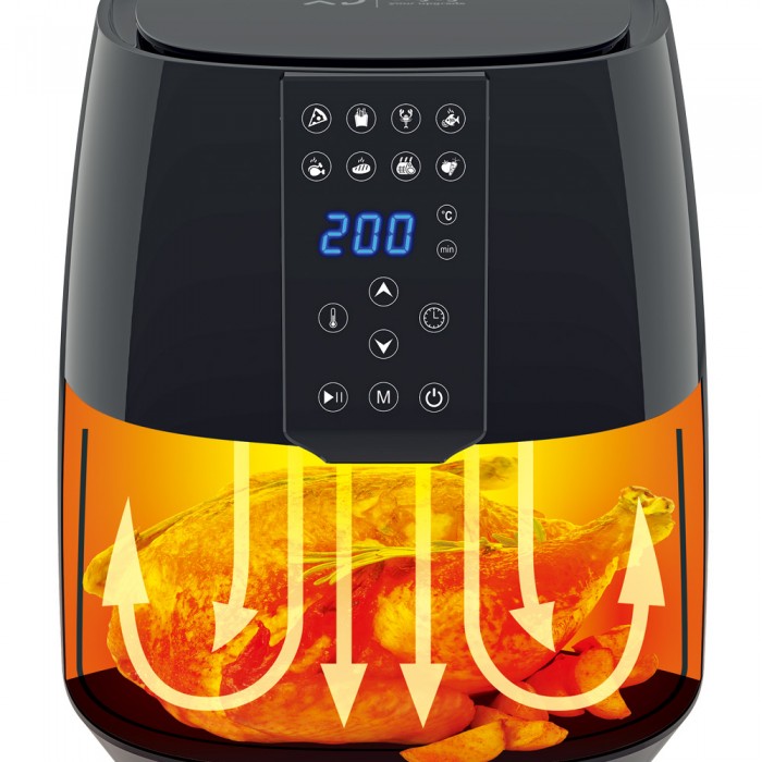 XD Enjoy XD XDBOW9015BLK friggitrice ad aria e forno elettrico ventilato,  MAXI capacita 23 L (8 porzioni) 1700 W Nero Grill, Friggitrici ad aria in  Offerta su Stay On