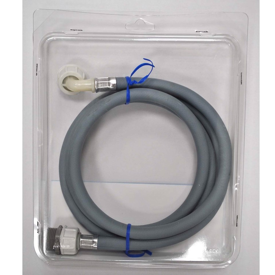 Ambrosia KIT: TUBO CARICO LAVATR. CURVO CM.200 + 1 NIPPLES P/RACCORDARE DA 3/4" M.M IN PLASTICA