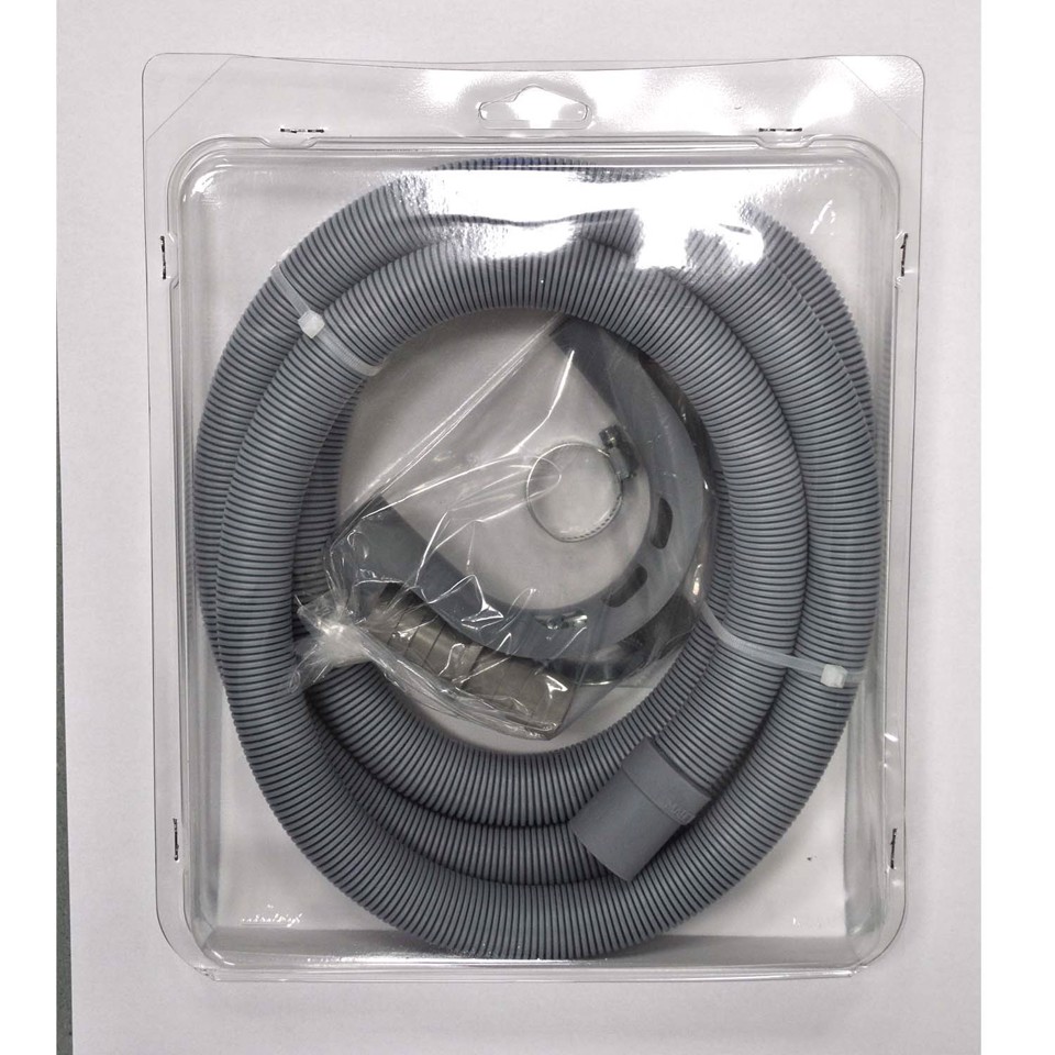 Ambrosia KIT: TUBO SCARICO LAVAT. CM200 CON CURVETTA + 1 RACCORDO P/TUBO SCARICO MM 17X17 + 2 FASCETTE STRINGITUBI