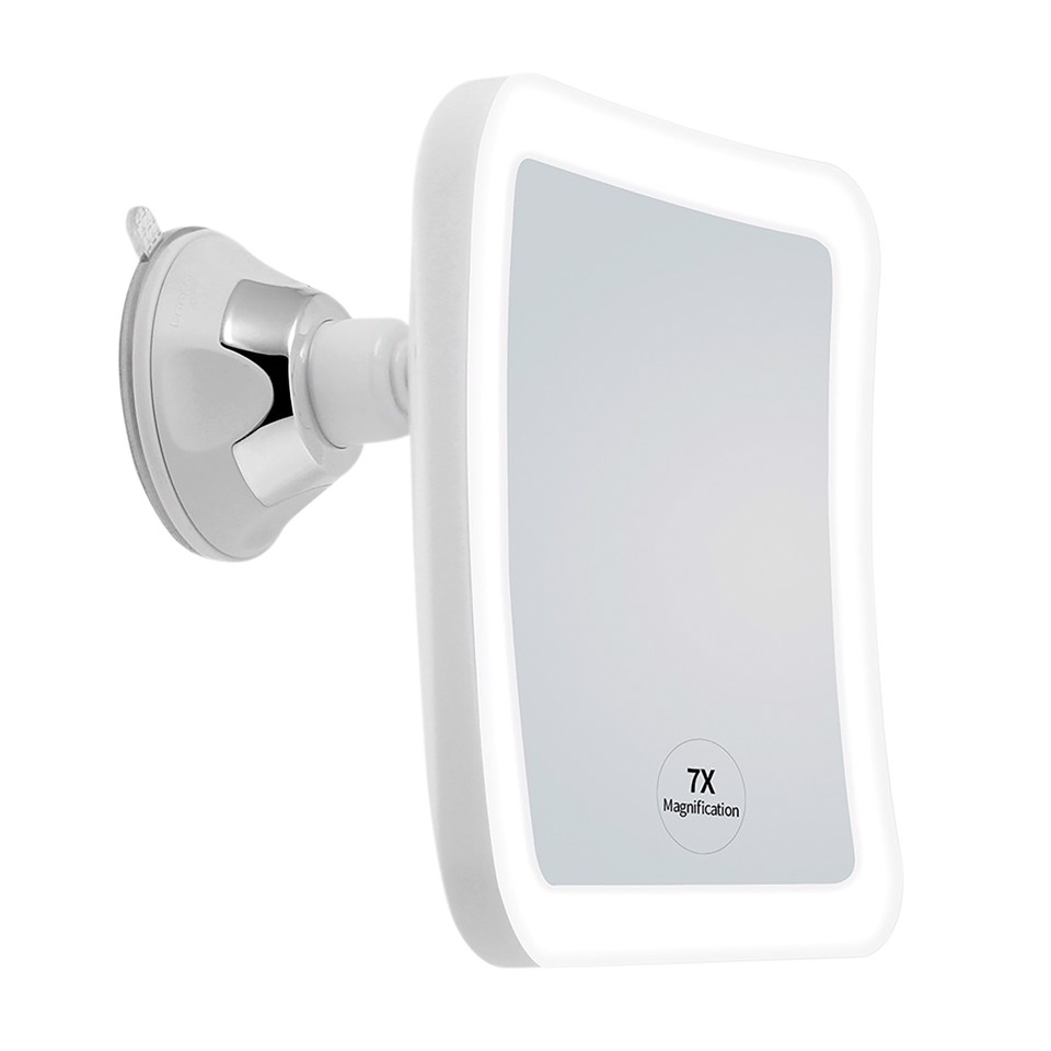 Beauty Touch XDGF1511 specchietto per trucco Ventosa Quadrato Bianco