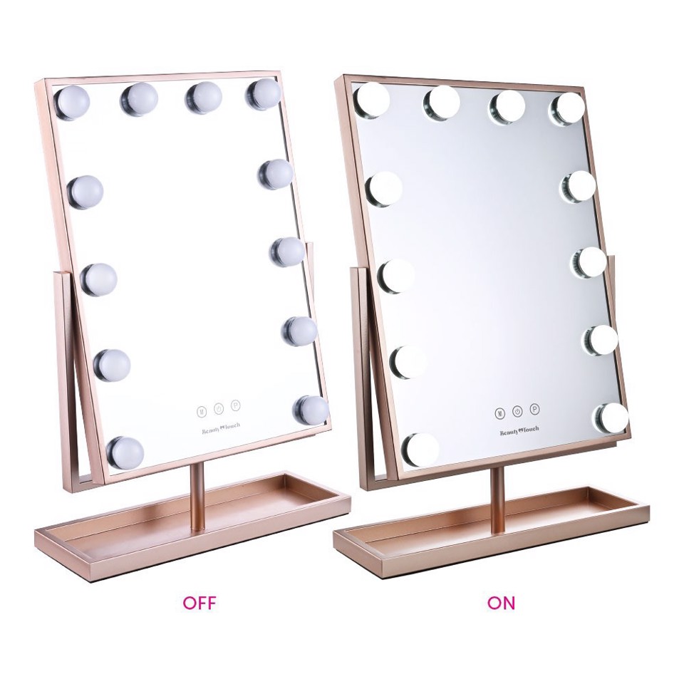 Beauty Touch XDGF2055 specchietto per trucco Libera installazione Rettangolare Rose Gold
