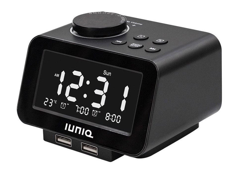 IUNIQ XDET5054 sveglia Sveglia digitale Nero