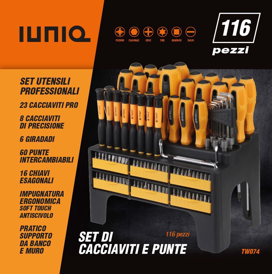 IUNIX TW074 set di strumenti meccanici 116 strumenti