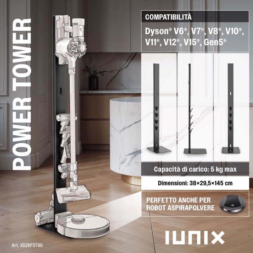 IUNIX XDZKFST90 accessorio e ricambio per aspirapolvere Scaffale a pavimento Aspirapolvere elettrica