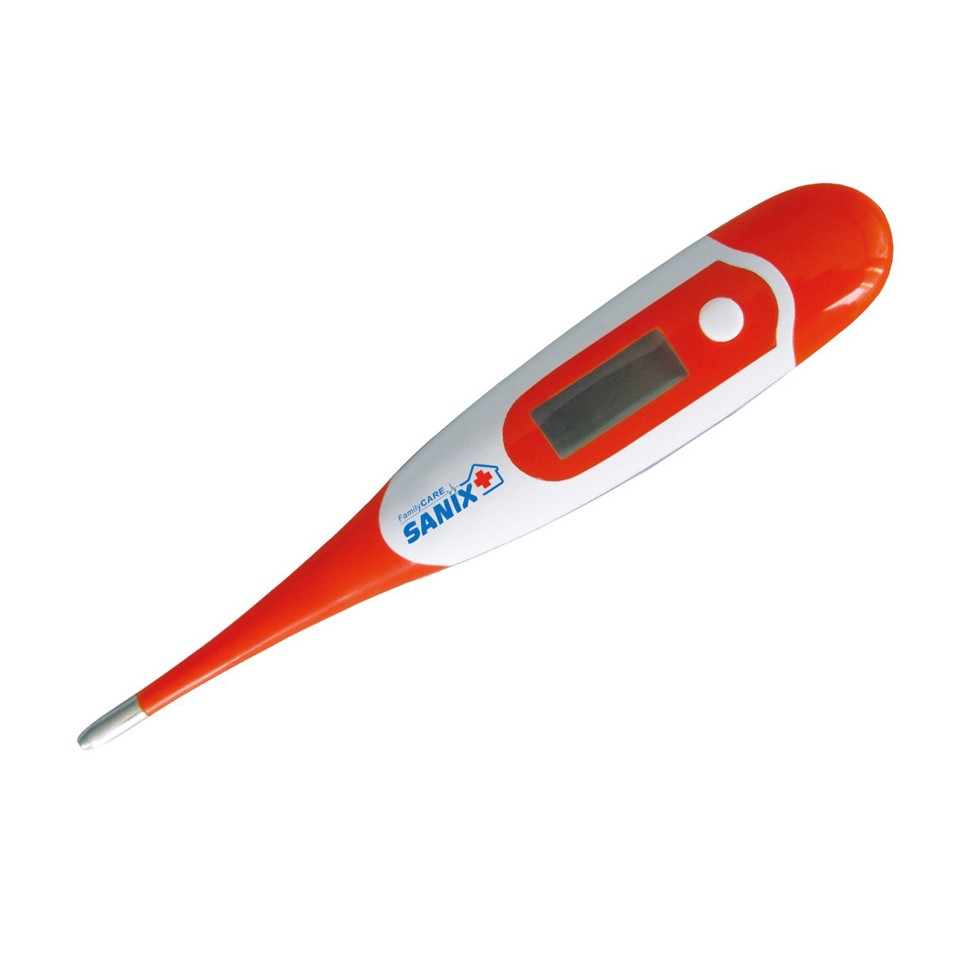 Sanix Family Care DT-K111B Termometro a contatto Arancione, Bianco Universale Pulsanti