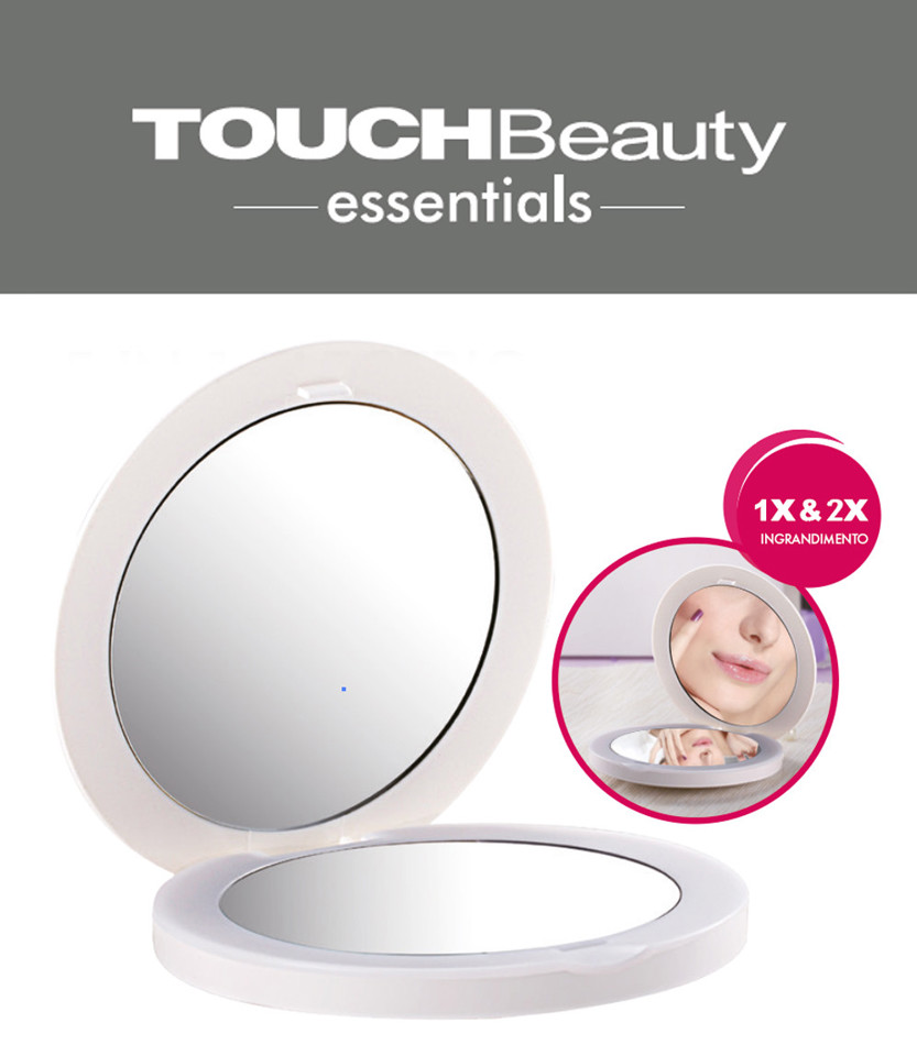 TouchBeauty TB-1275 specchietto per trucco Libera installazione Rotondo Bianco