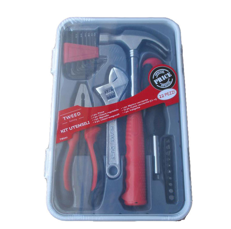 TWEED Cassetta Attrezzi Tweed Kit Utensili 22 Pz Blk/Red