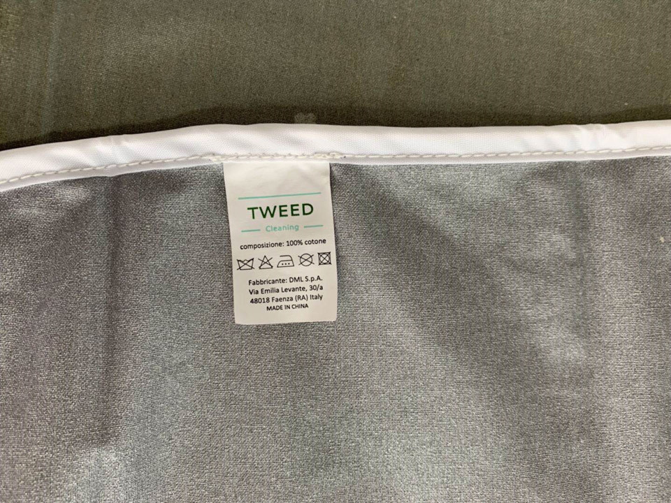 TWEED Ariel Copertura superiore dell'asse da stiro Cotone Grigio