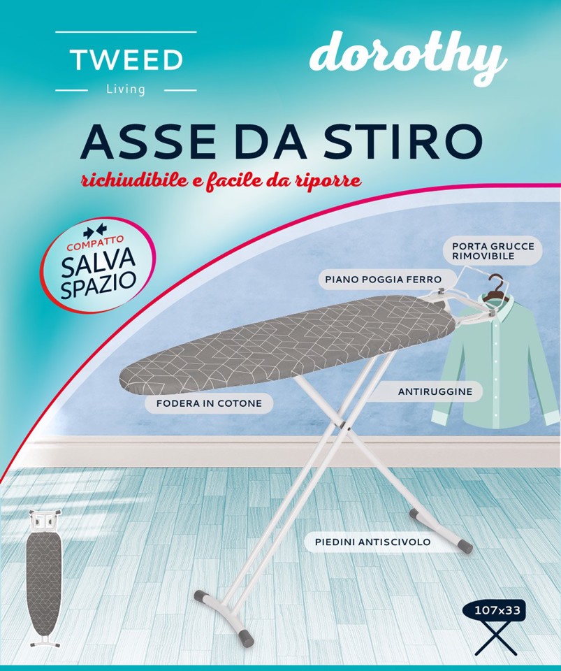 TWEED Asse Da Stiro Richiudibile