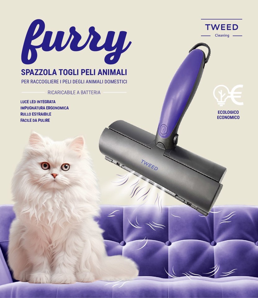 TWEED Spazzola Togli Peli Animali - Furry