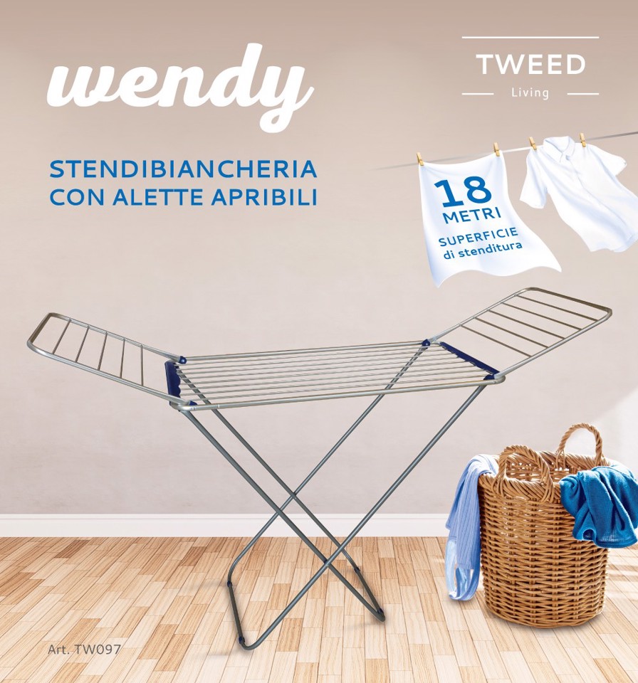 TWEED Stendibiancheria Con Alette Apribili