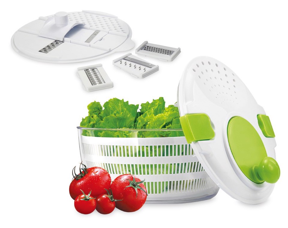 TWEED TW030 centrifuga da insalata Verde, Bianco Manovella/manico TWEED TW030 centrifuga da insalata Verde, Bianco Manovella/manico