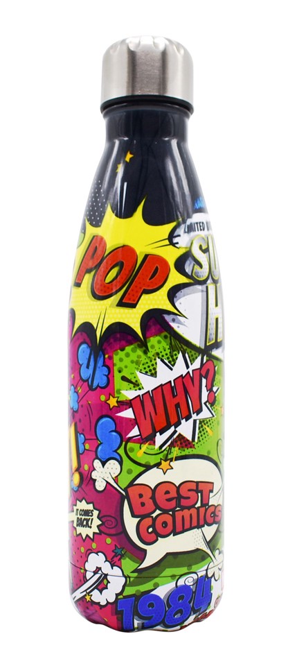 TWEED TW059POP borraccia Uso quotidiano 500 ml Nero, Multicolore TWEED TW059POP borraccia Uso quotidiano 500 ml Nero, Multicolore