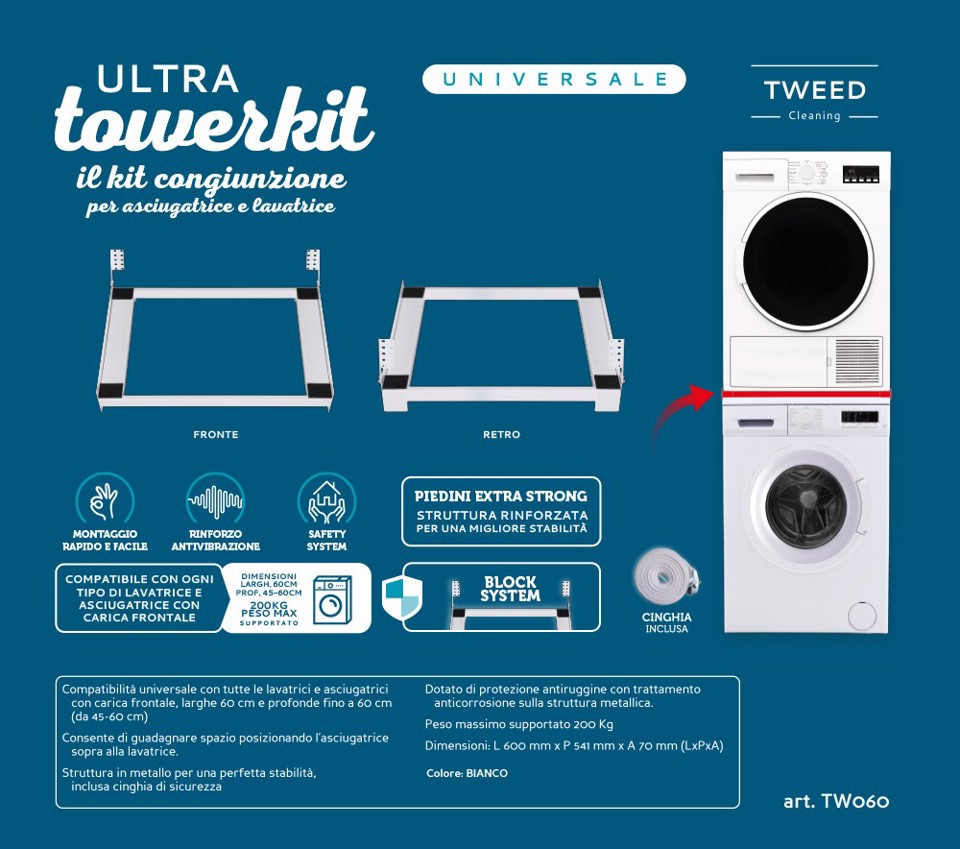 TWEED TW060 accessorio e componente per lavatrice Kit di sovrapposizione