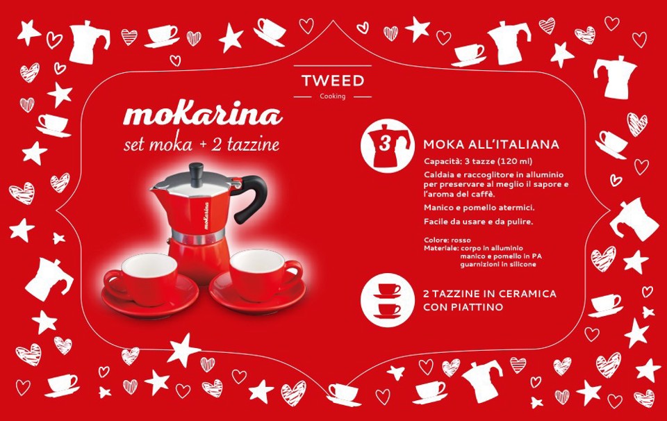 TWEED TW071 caffettiera 0,12 L Alluminio, Silicone