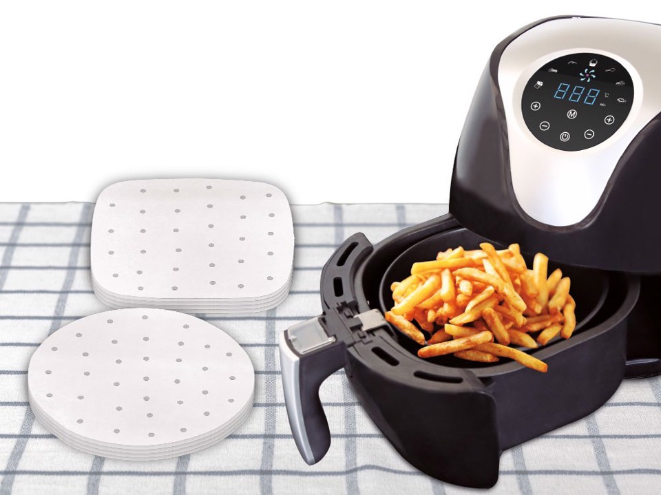 TWEED 200 Fogli pretagliati e perforati per friggitrice ad aria, forno, vaporiera TW085
