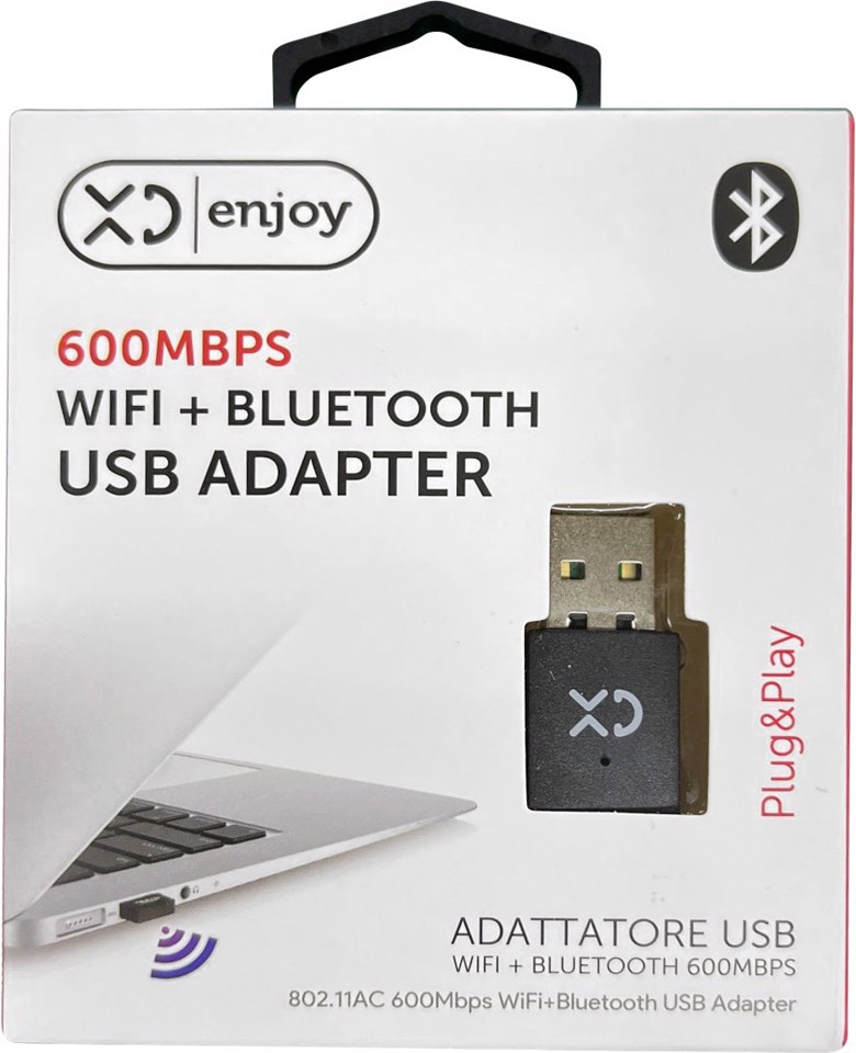 XD Enjoy 600Mbps WiFi + Bluetooth USB Adapter XD Enjoy 600Mbps WiFi + Bluetooth USB Adapter