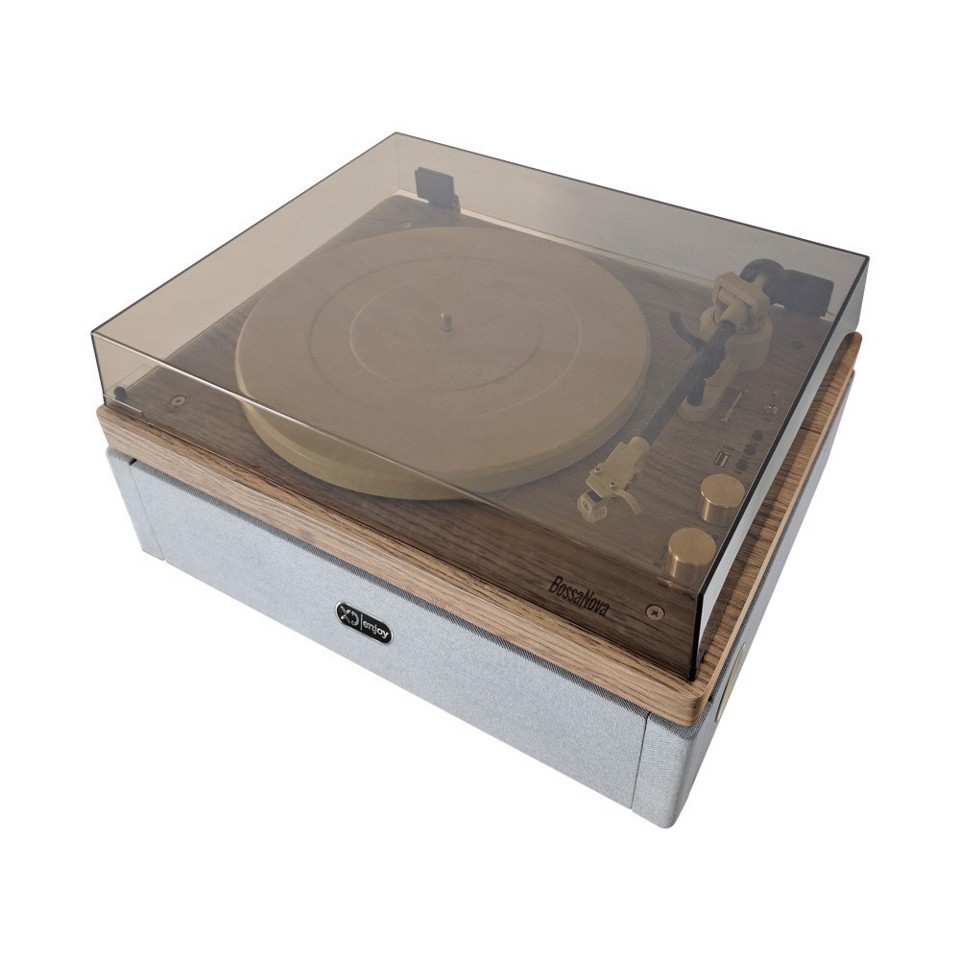 XD Enjoy BossaNova Giradischi con trasmissione a cinghia Grigio, Legno Semiautomatico