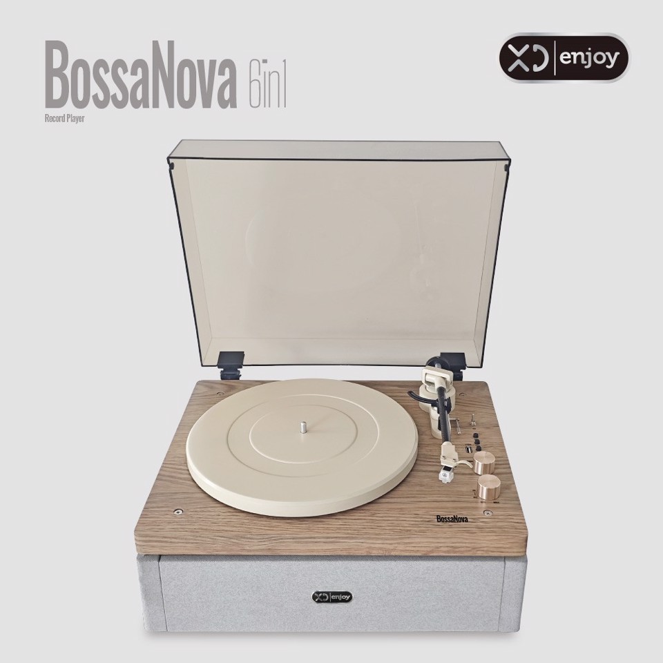 XD Enjoy BossaNova Giradischi con trasmissione a cinghia Grigio, Legno Semiautomatico
