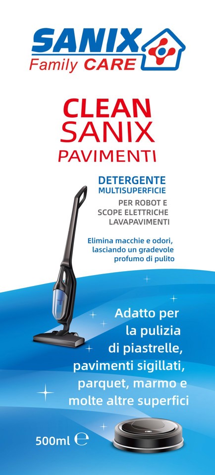 CLEAN SANIX Liquido (pronto all'uso) Detergente universale pavimenti