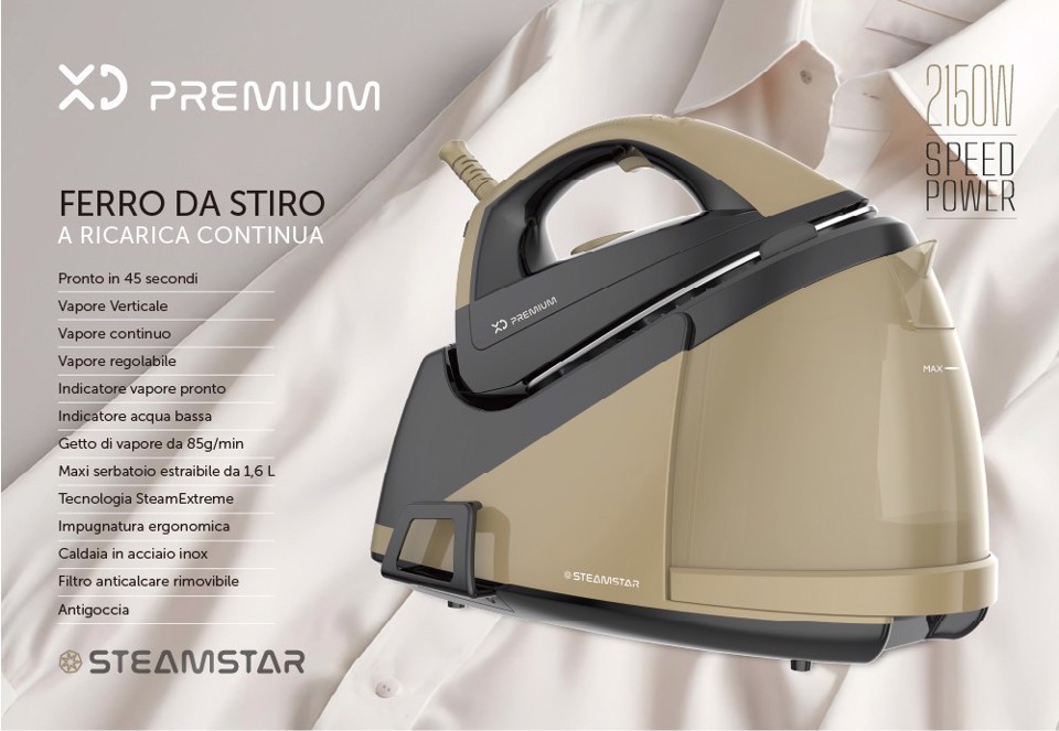 XD Premium Ferro da stiro a ricarica continua 2150W - XD Premium