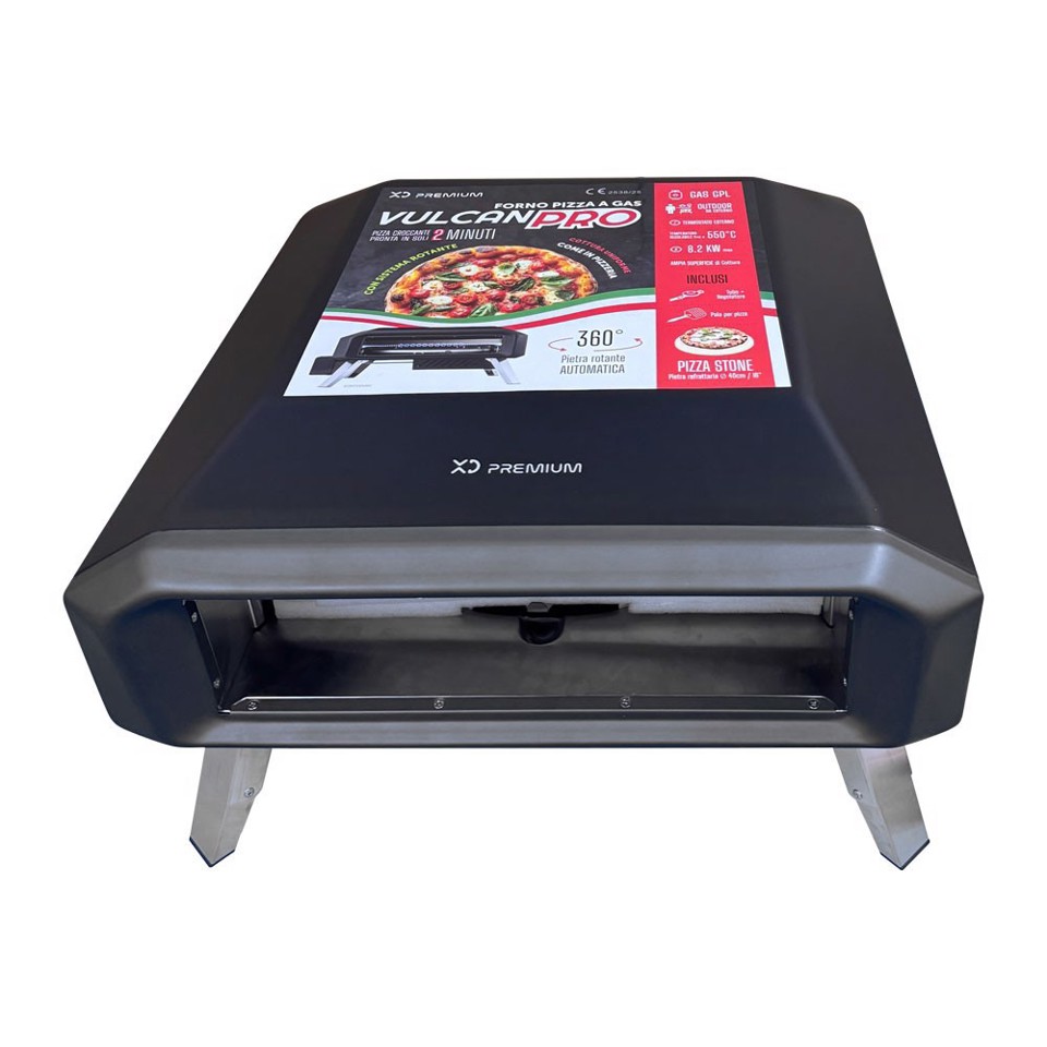 XD Enjoy Forno Pizza a Gas Con Piatto Rotante "Vulcanpro" - da Esterno