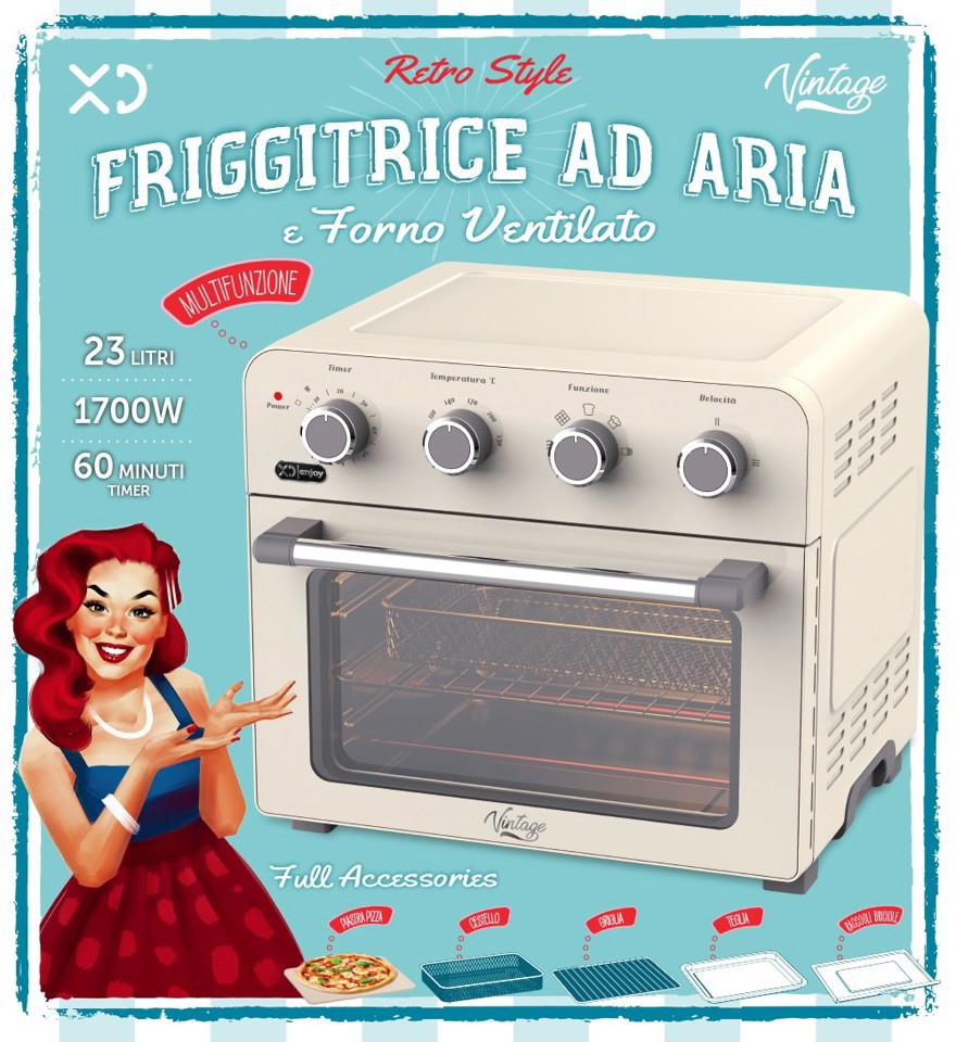 XD Vintage Friggitrice Ad Aria & Forno Ventilato - Vintage