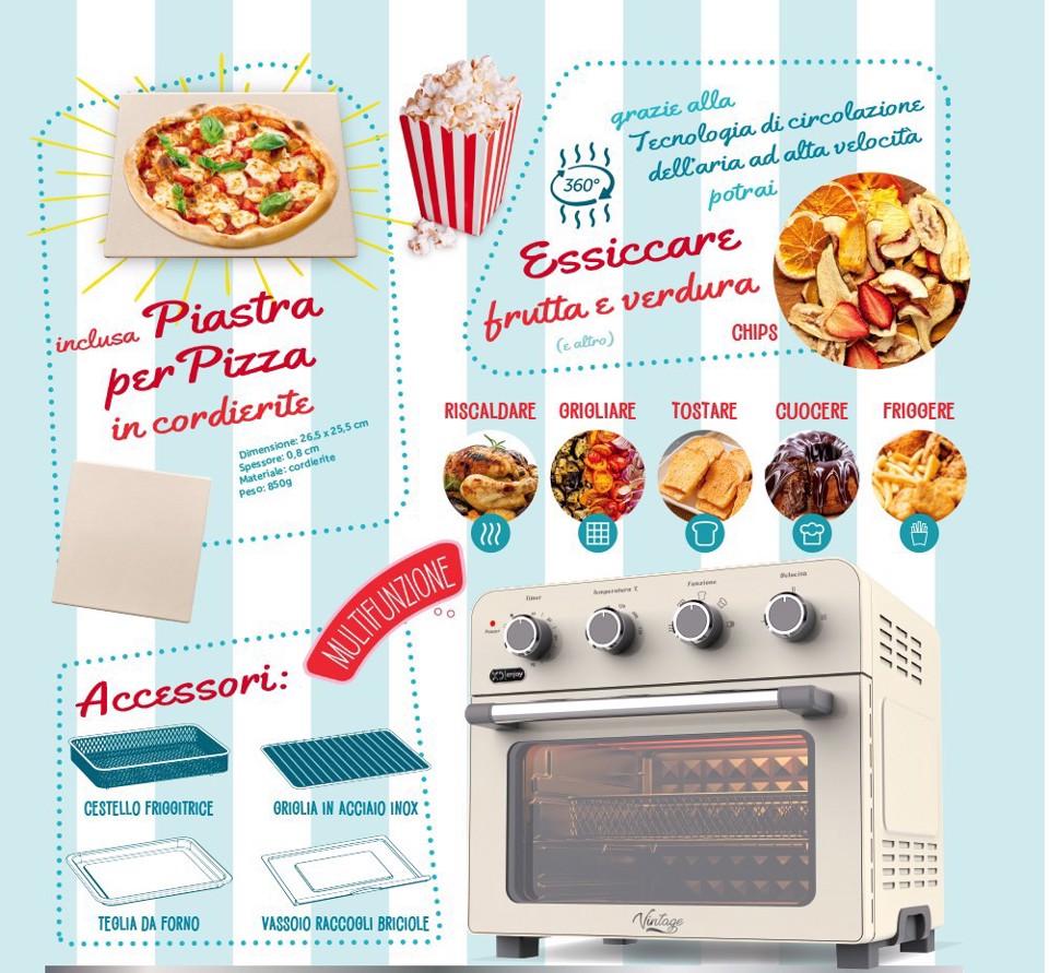 XD Vintage Friggitrice Ad Aria & Forno Ventilato - Vintage