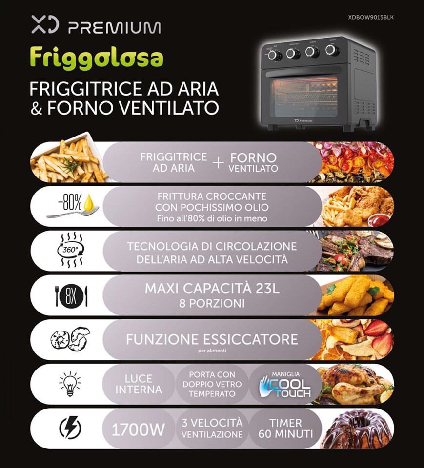 XD Enjoy FRIGGITRICE AD ARIA & FORNO VENTILATO