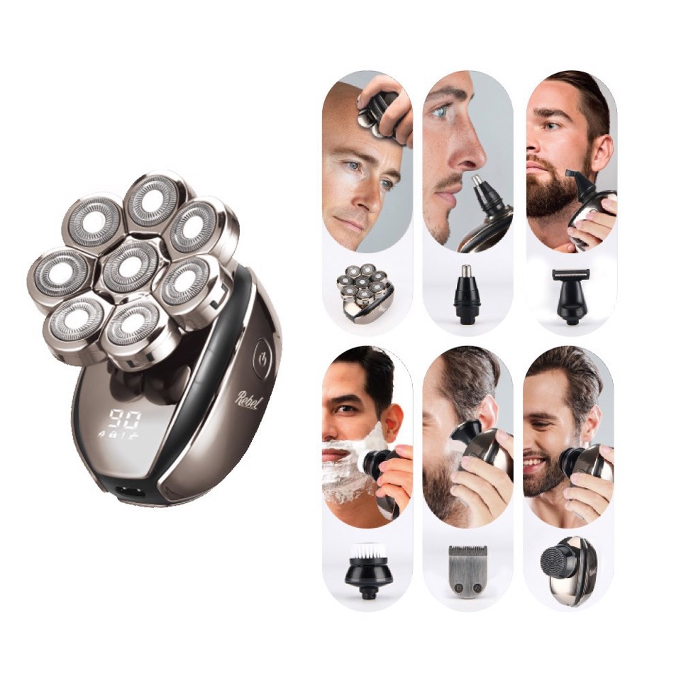 Rebel Kit per la cura di barba e capelli 10 in 1 WET&DRY - REBEL by XD