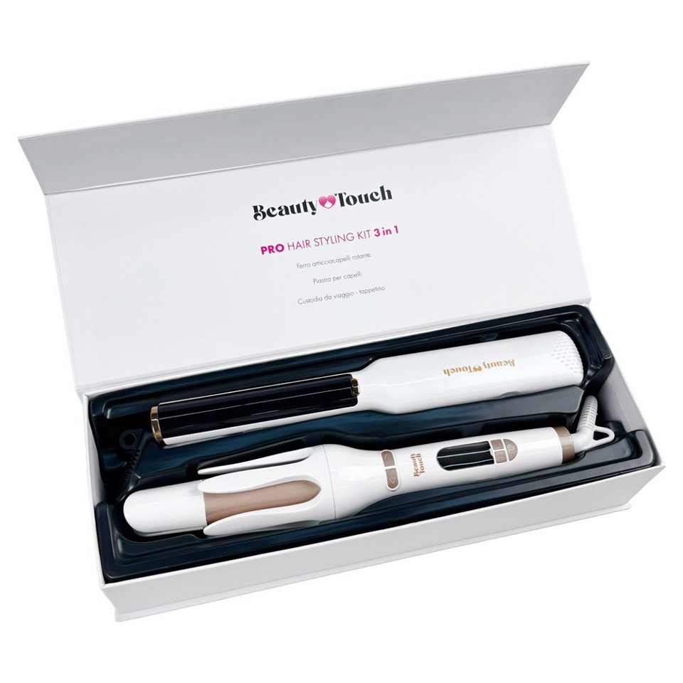 XD Enjoy Kit Piastra per Capelli e Ferro Arricciacapelli - Beauty Touch by XD