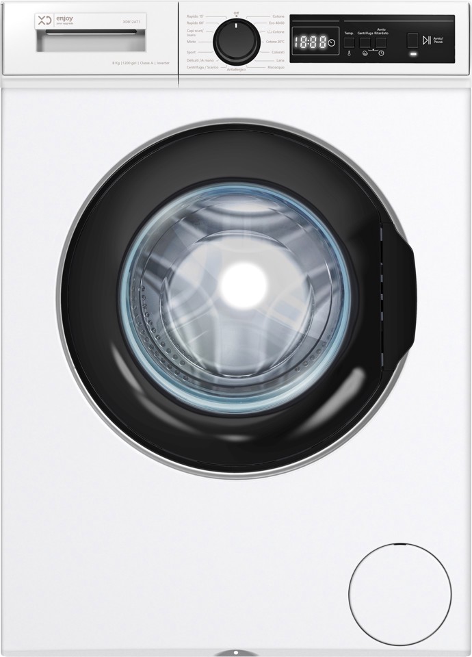 XD Enjoy XD812AT1 lavatrice Caricamento frontale 8 kg 1200 Giri/min Bianco