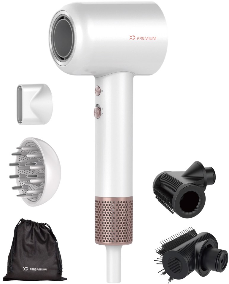 XD Enjoy XDAD990WH asciuga capelli 1600 W Bianco, Oro rosa