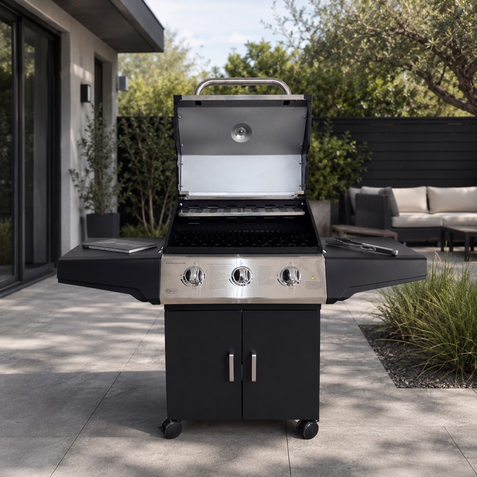 XD Enjoy XDBBQ255 barbecue per l'aperto e bistecchiera Carrello propano/butano Nero, Grigio 9450 W