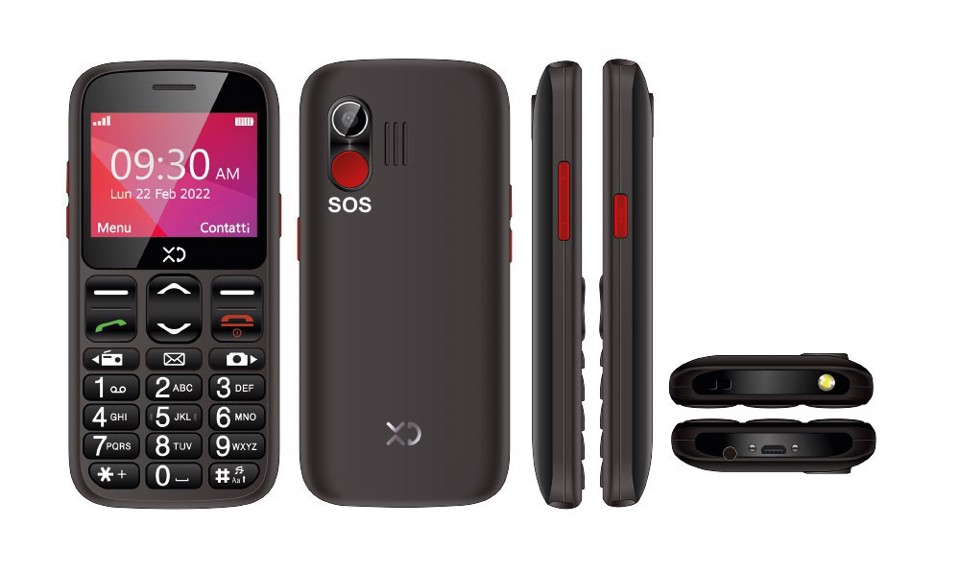 XD Enjoy XDC332 cellulare 5,87 cm (2.31") Nero Telefono per anziani