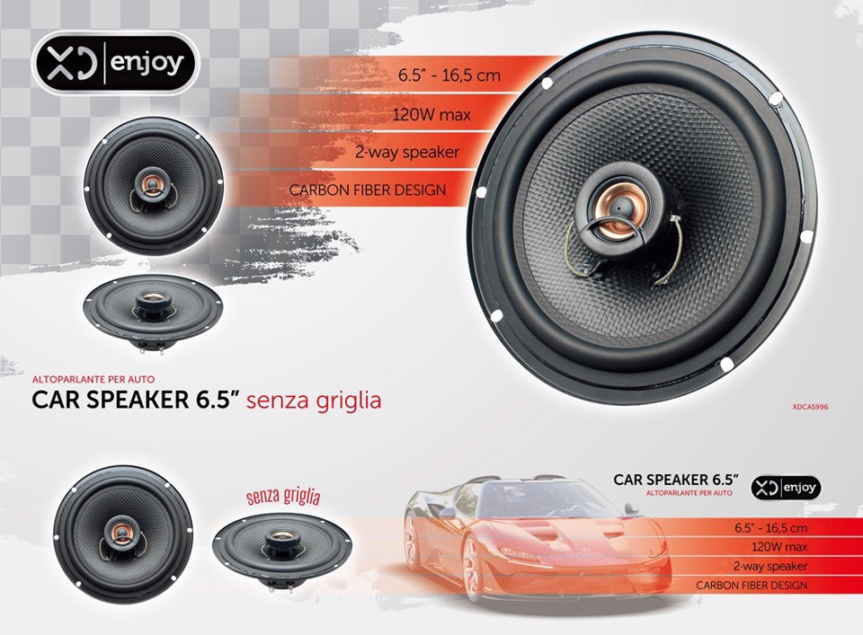 XD Enjoy XDCAS996 altoparlante auto Rotondo 2-vie 120 W 1 pz