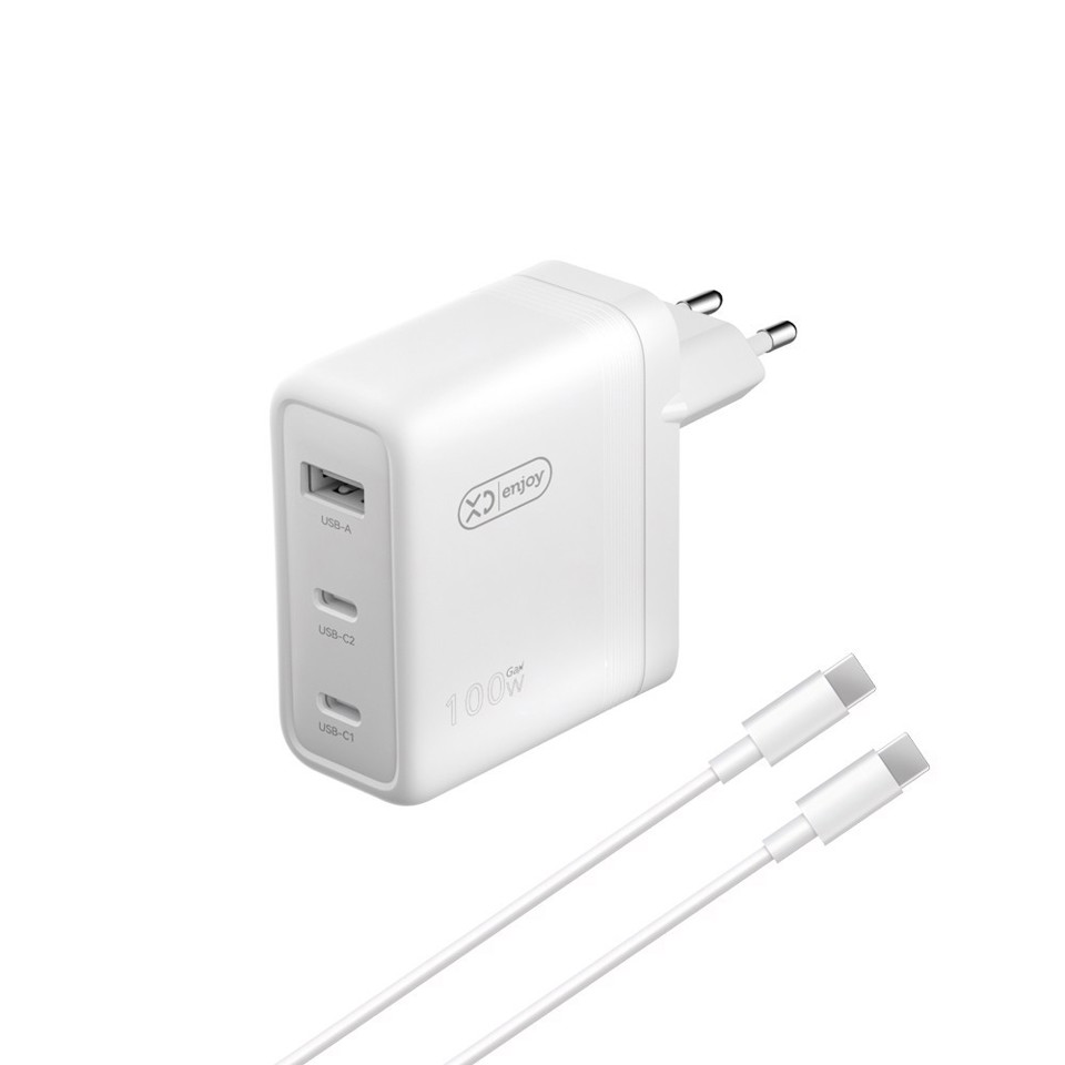 XD Enjoy XDCE100KIT Caricabatterie per dispositivi mobili Universale Bianco AC Ricarica rapida Interno