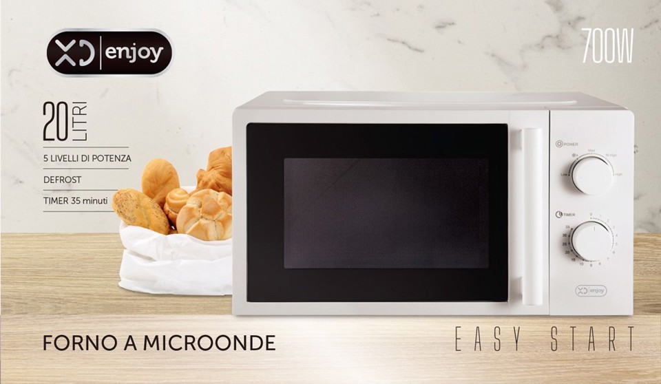 XD Enjoy XDDWMX49M forno a microonde Bianco Solo microonde Superficie piana 20 L 700 W