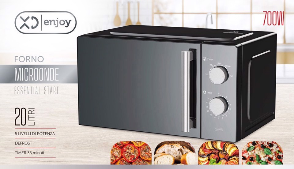 XD Enjoy XDDWMX55M forno a microonde Nero Solo microonde Superficie piana 20 L 700 W