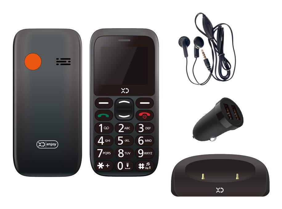 XD Enjoy XDEZB67BK cellulare 4,5 cm (1.77") Nero Telefono per anziani