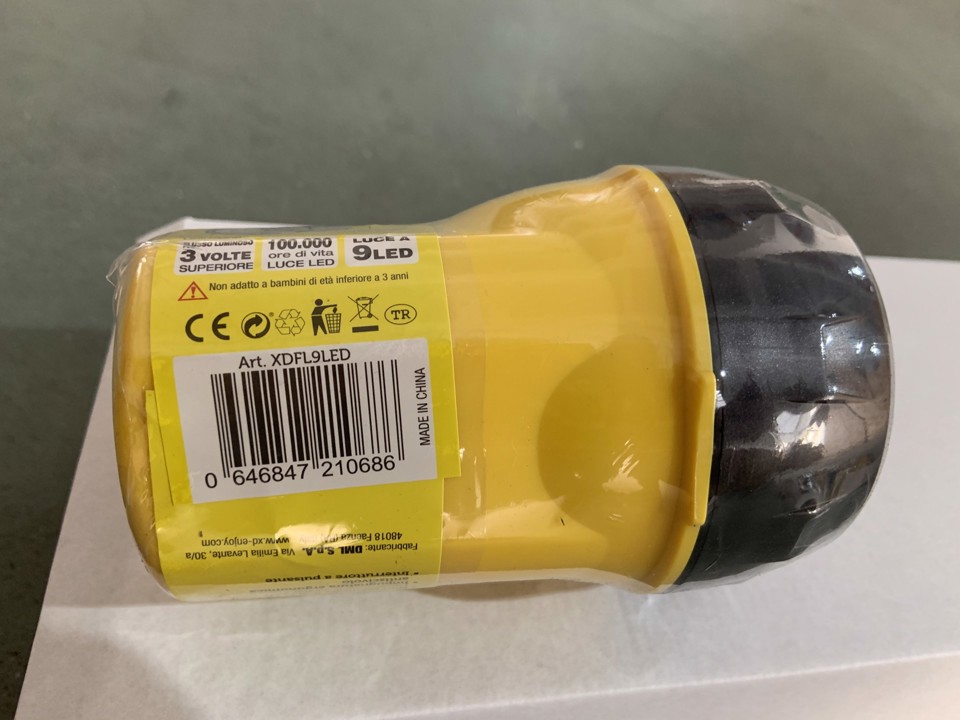 XD Enjoy XDFL9LED torcia Nero, Giallo Torcia a mano LED