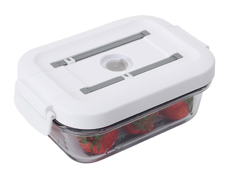 Freshlocker XDFLVC065 recipiente per cibo Rettangolare Contenitore 0,65 L Trasparente, Bianco 1 pz Freshlocker XDFLVC065 recipiente per cibo Rettangolare Contenitore 0,65 L Trasparente, Bianco 1 pz