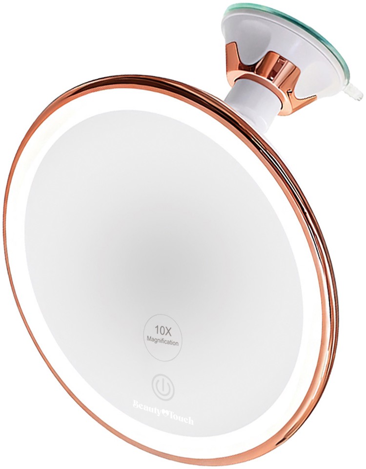 XD Enjoy XDGF1707 specchietto per trucco Libera installazione Rotondo Bianco, Rose Gold