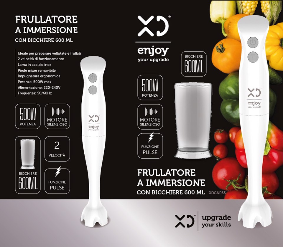 XD Enjoy XDGNR55 frullatore 0,6 L Frullatore ad immersione 500 W Bianco