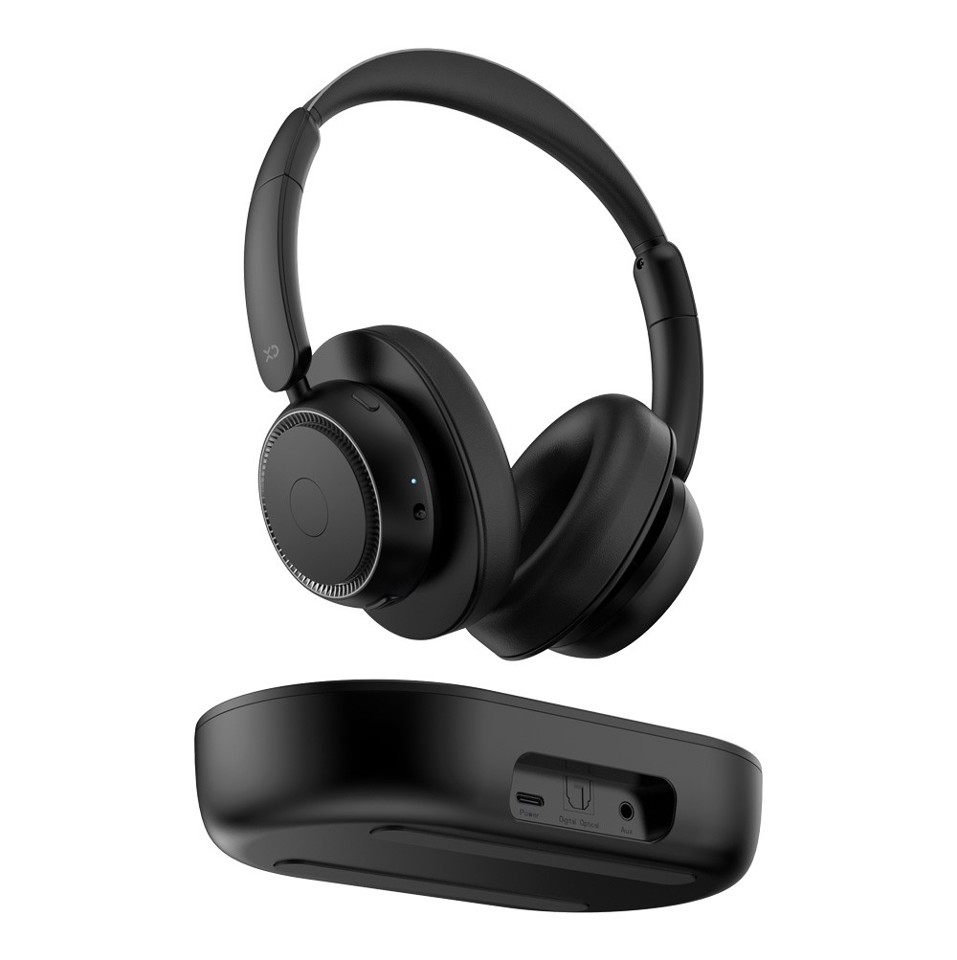 XD Enjoy XDGTK2 cuffia e auricolare Cuffie Wireless Portatile TV Bluetooth Base di ricarica Nero