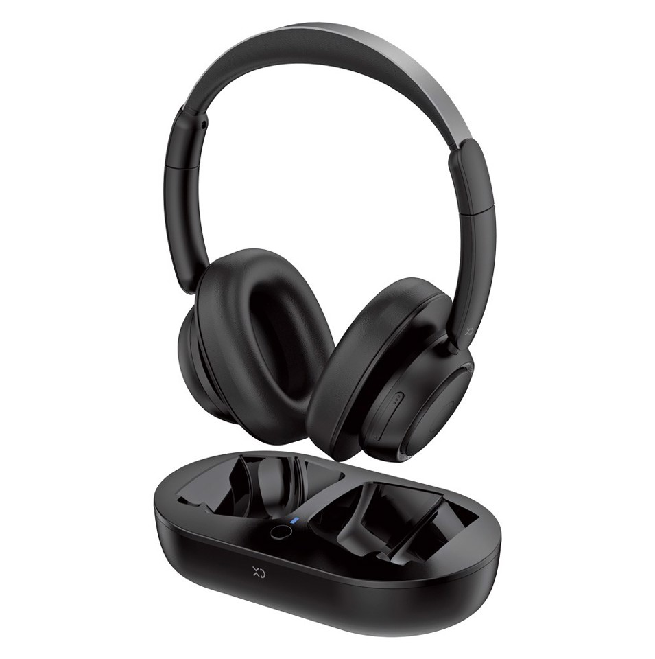 XD Enjoy XDGTK2 cuffia e auricolare Cuffie Wireless Portatile TV Bluetooth Base di ricarica Nero
