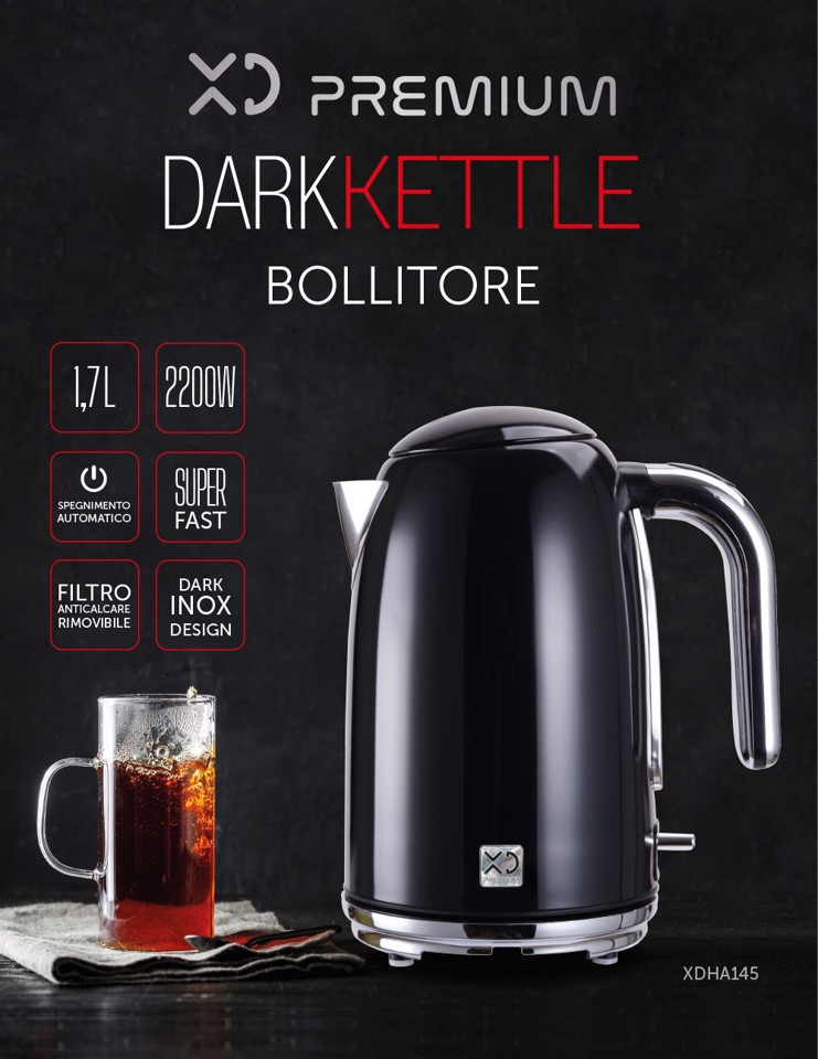 XD Premium XDHA145 bollitore elettrico 1,7 L 2200 W Nero