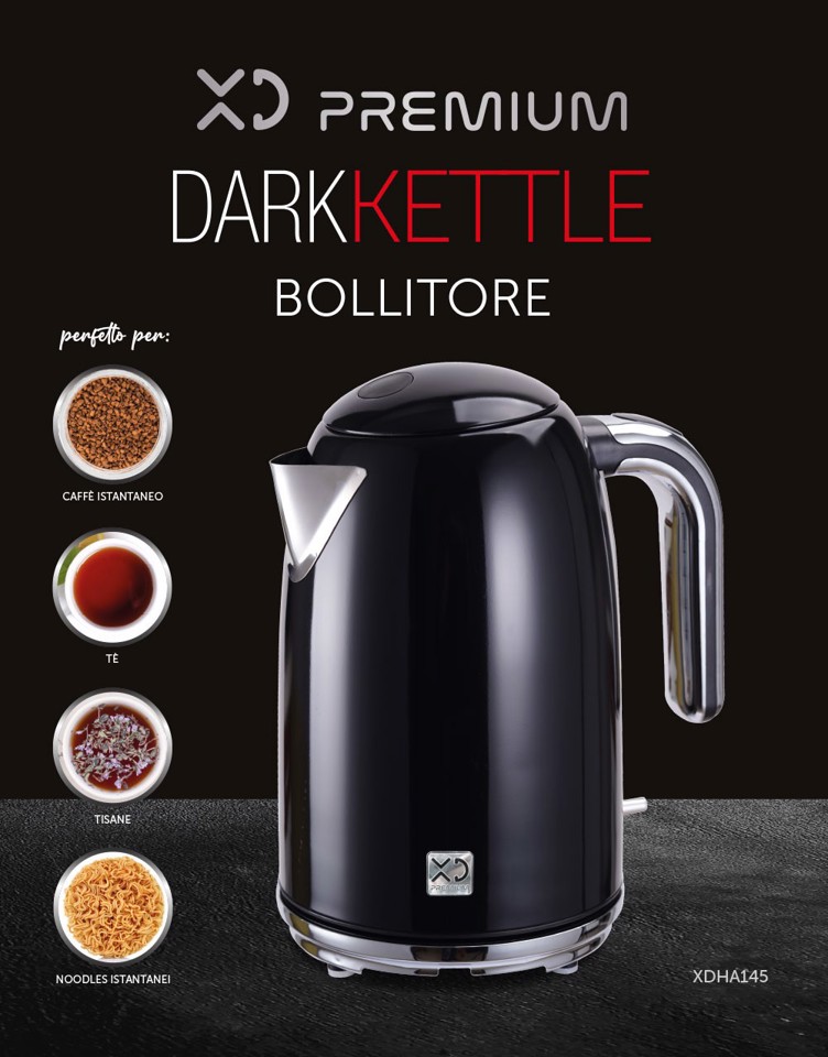 XD Premium XDHA145 bollitore elettrico 1,7 L 2200 W Nero