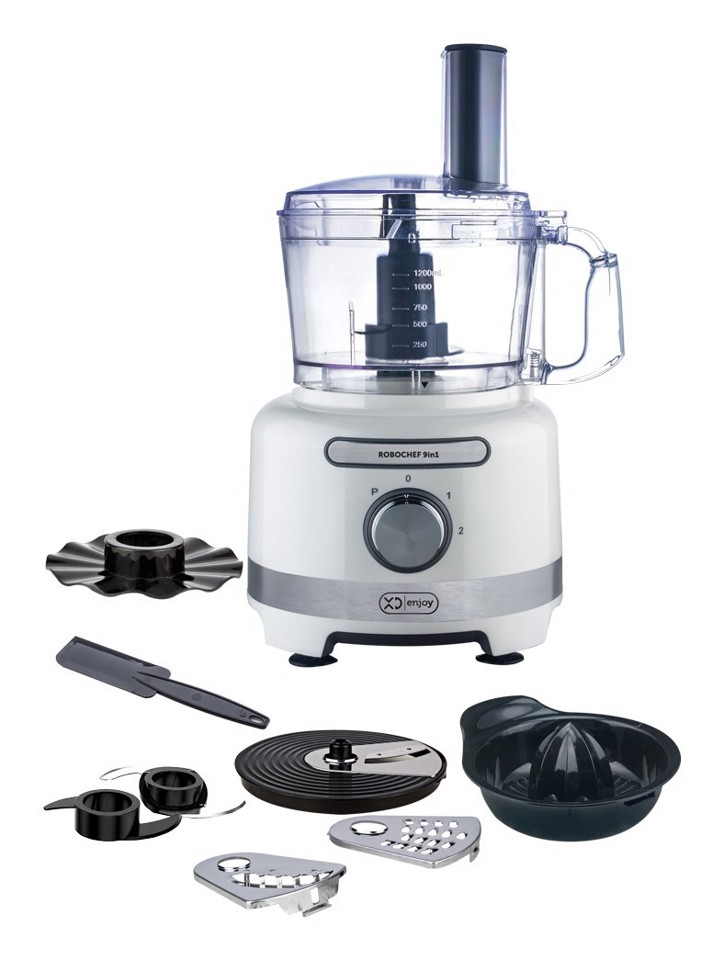 XD Enjoy XDHKFP120 robot da cucina 1000 W 1,2 L Trasparente, Bianco