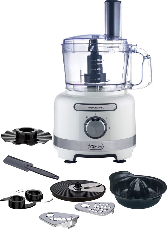 XD Enjoy XDHKFP120 robot da cucina 1000 W 1,2 L Trasparente, Bianco